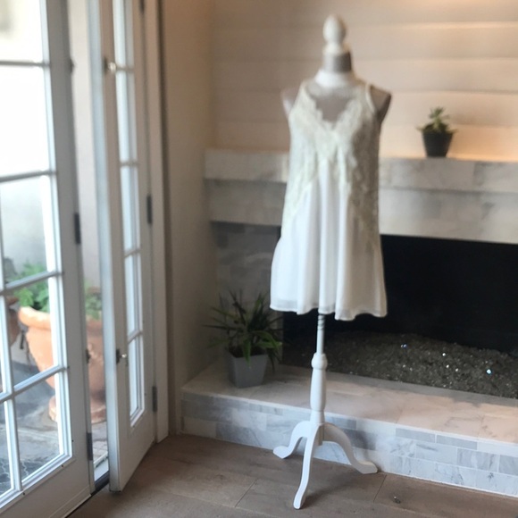 Boohoo High Neck Lace Front Swing Dress 8 NWT - Picture 13 of 16